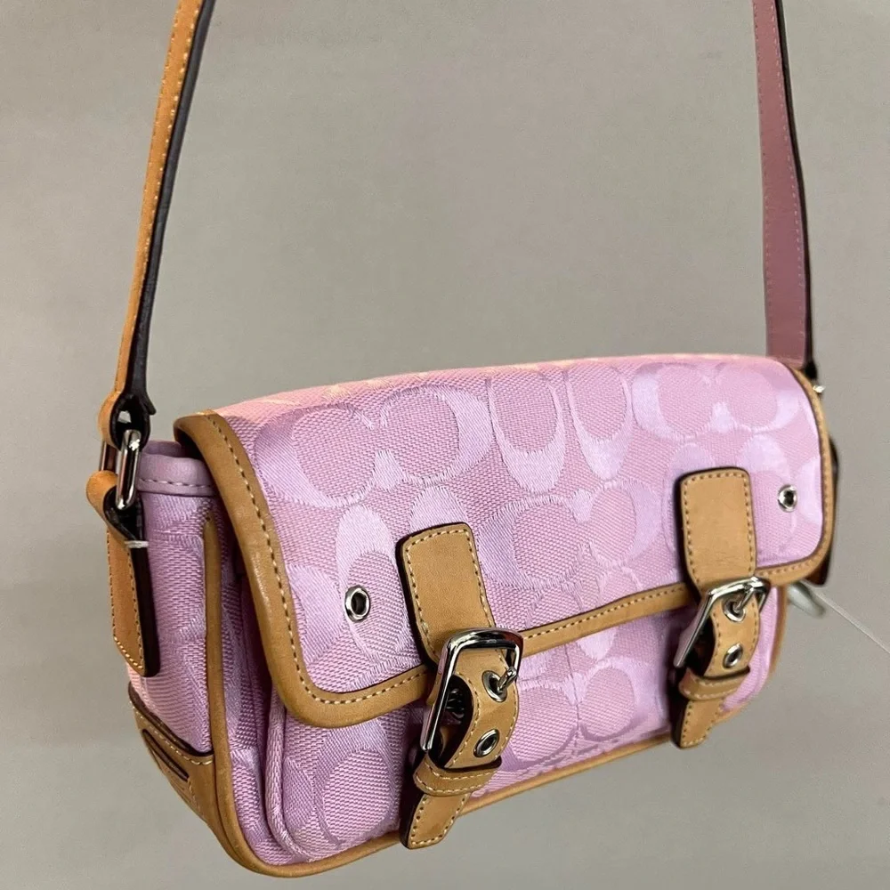 Authentic Vintage Coach Pink Shoulder Bag-Good Used Condition - Picture 1 of 11